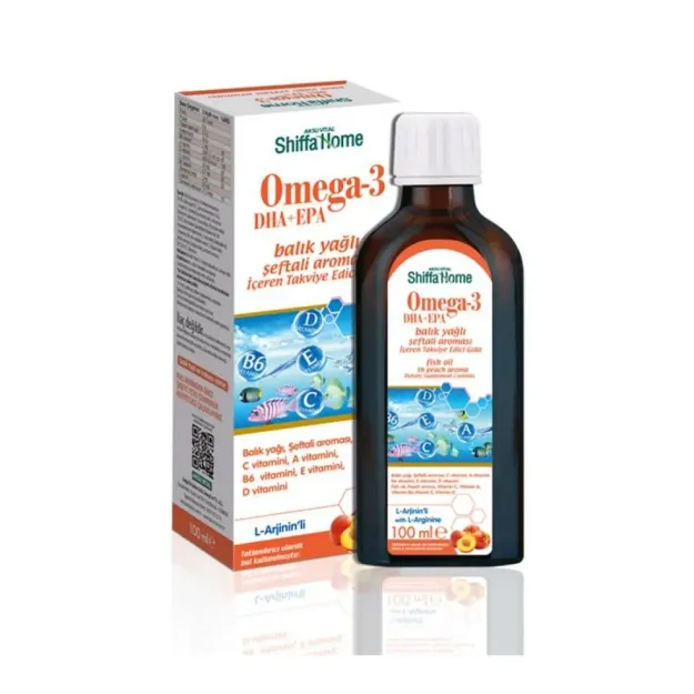 Shf Omega 3 Şeftali Aromalı Şurup 100 Ml