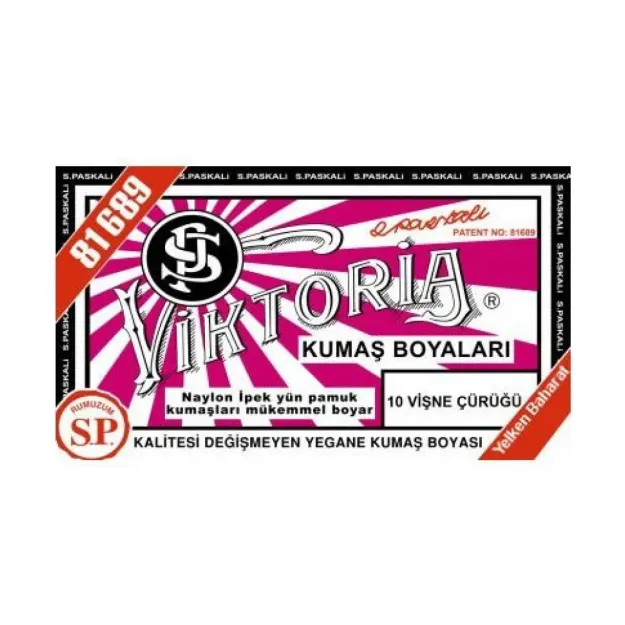 10 Kumaş Boyası Viktoria Vişne Çürüğü