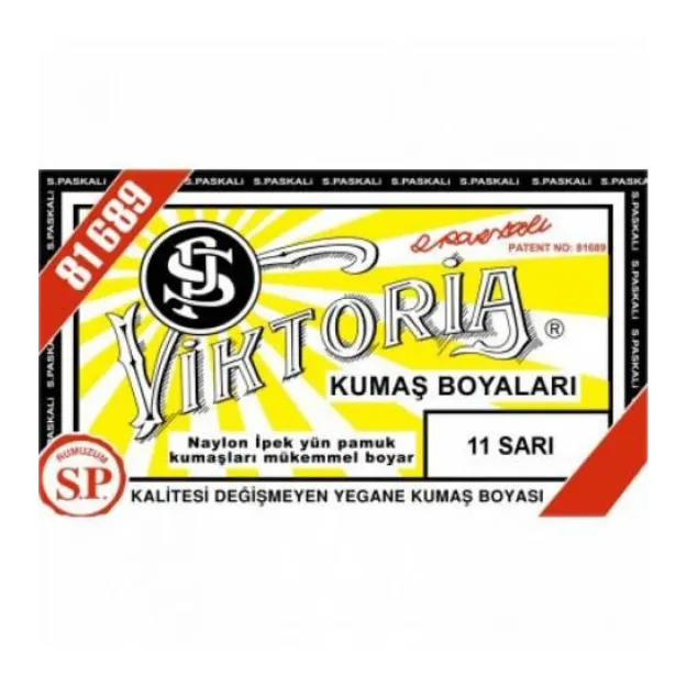 11 Kumaş Boyası Viktoria Sarı