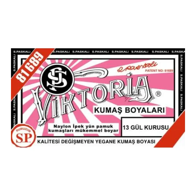 13 Kumaş Boyası Viktoria Gül Kurusu