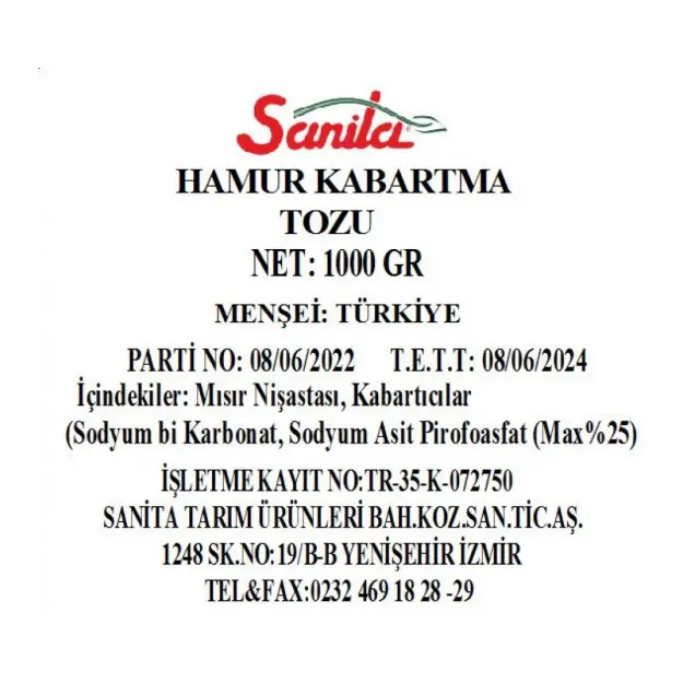 Zeyada Hamur Kabartma Tozu